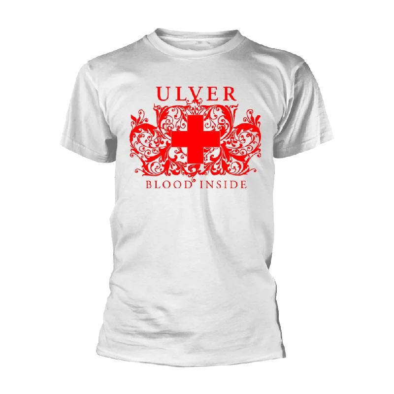 Ulver | Official Band T-Shirt | Blood Inside (White) (Back Print) Terry Blend Velvet Blend Canvas Blend