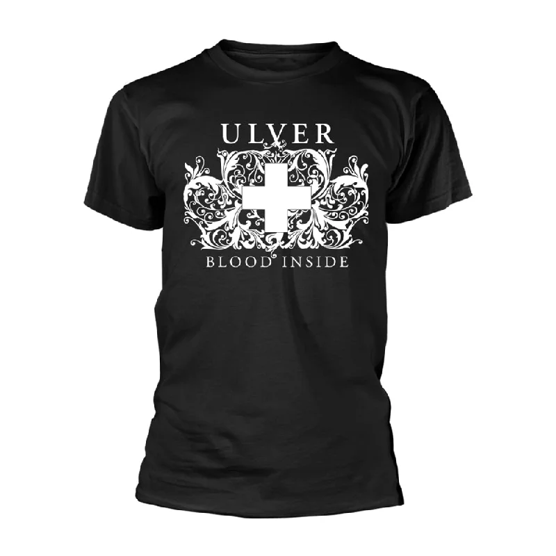 Ulver | Official Band T-Shirt | Blood Inside (Black) (Back Print) Print Jacquard Patchwork