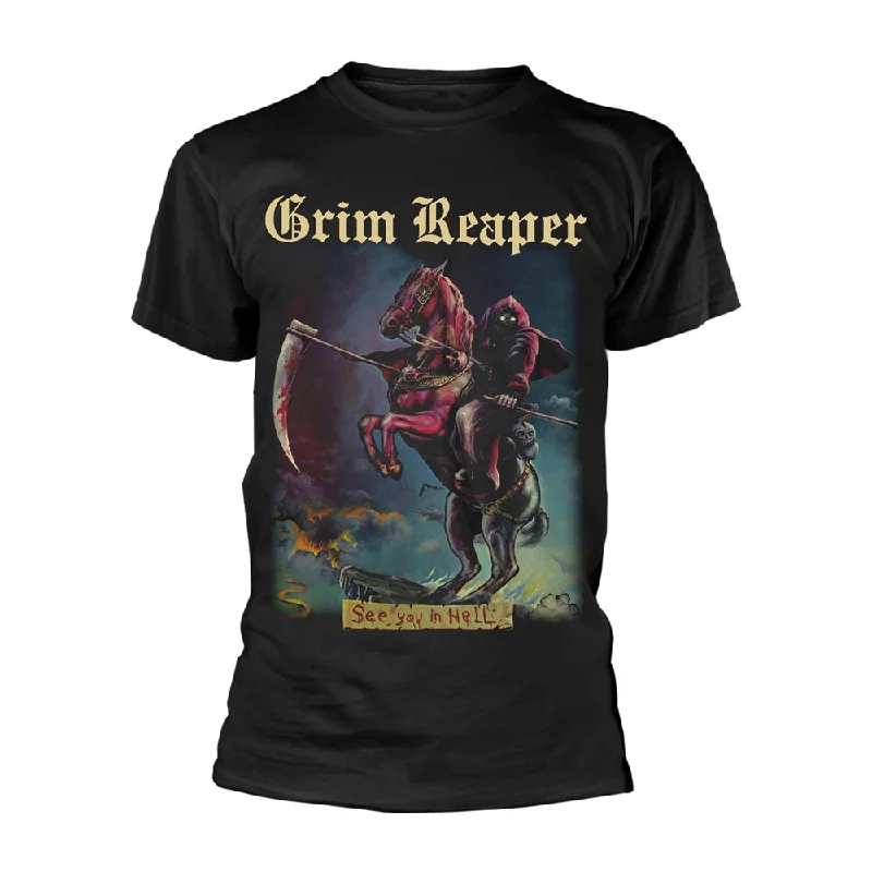 Grim Reaper | Official Band T-Shirt | See You In Hell Anti-Shrink Durable Soft