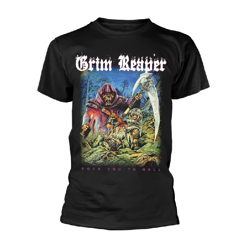 Grim Reaper | Official Band T-Shirt | Rock You To Hell Machine Wash Dry Clean Hand Wash