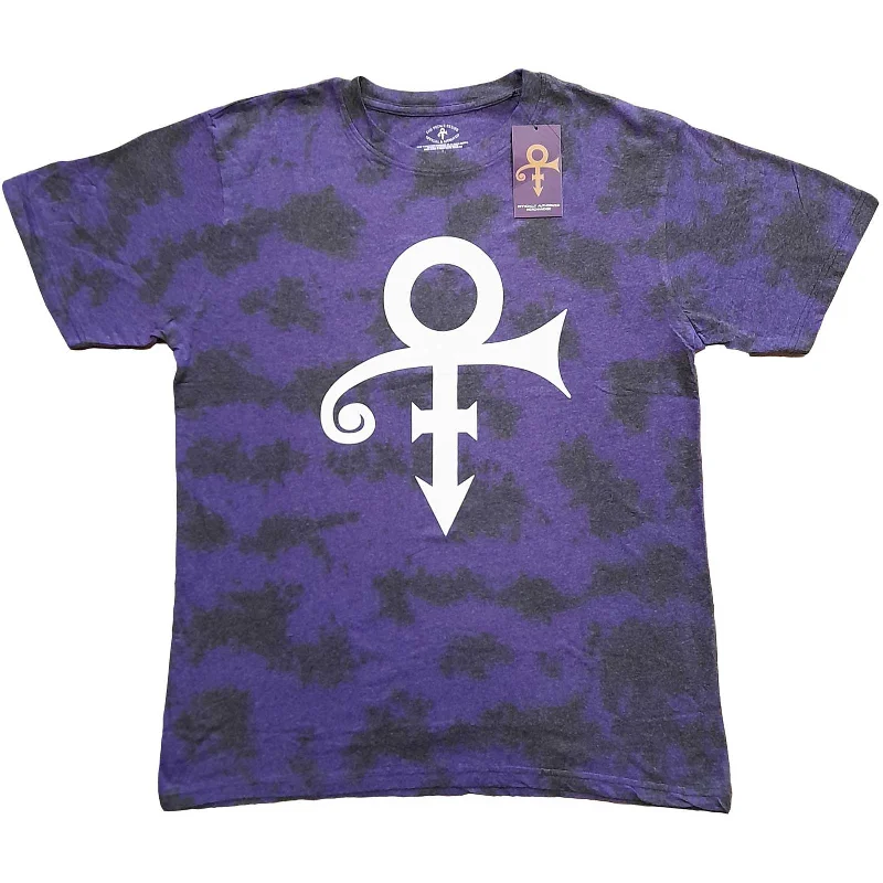 Prince | Official Band T-Shirt | White Symbol (Wash Collection) Welt Pockets Slit Pockets