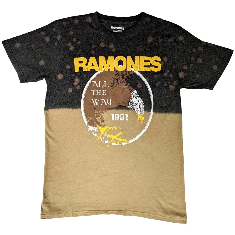 Ramones | Official Band T-Shirt | All The Way (Wash Collection) Collared Crew Neck Turtle Neck