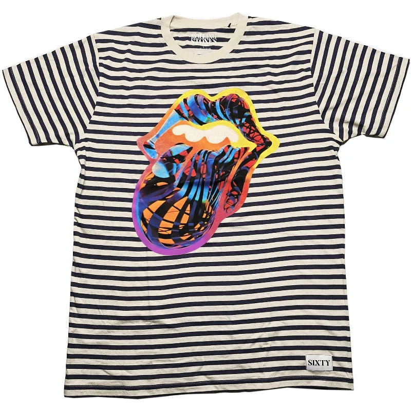 The Rolling Stones | Official Band T-Shirt | Cyberdelic (Striped) Wool Fabric Cashmere Fabric Tweed Fabric