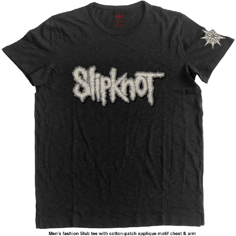 Slipknot | Official Band T-Shirt | Logo & Star (Applique) Spandex Blend Rayon Blend Denim Blend