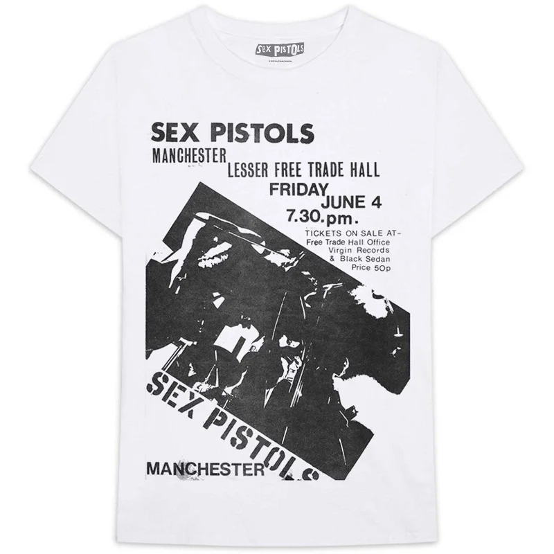 The Sex Pistols | Official Band T-Shirt | Manchester Flyer Elegant Classic Vintage