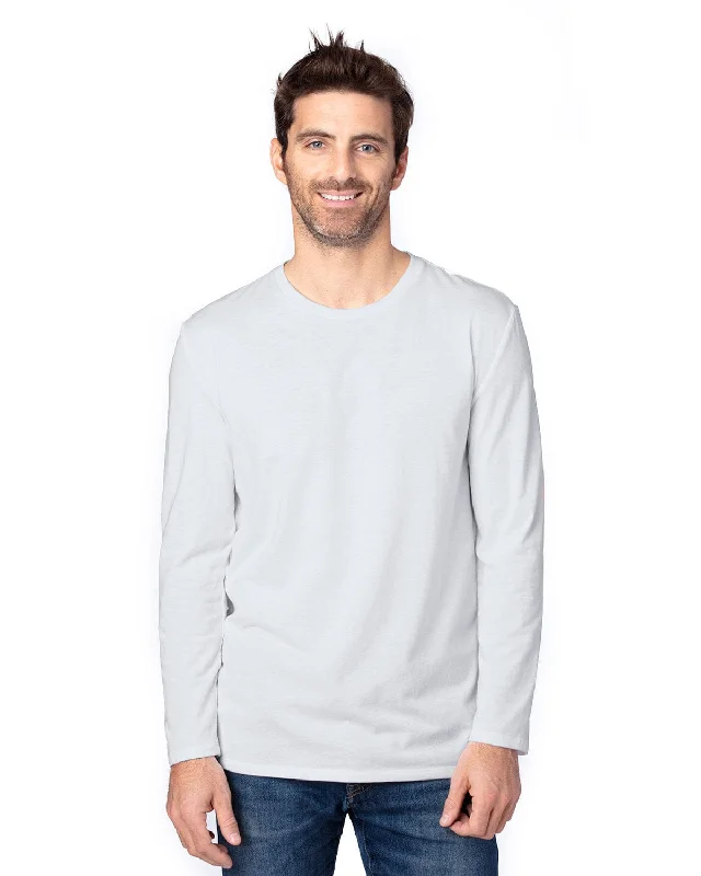 Threadfast Apparel Unisex Ultimate Long Sleeve T-Shirt | Silver Chenille Brocade Lace