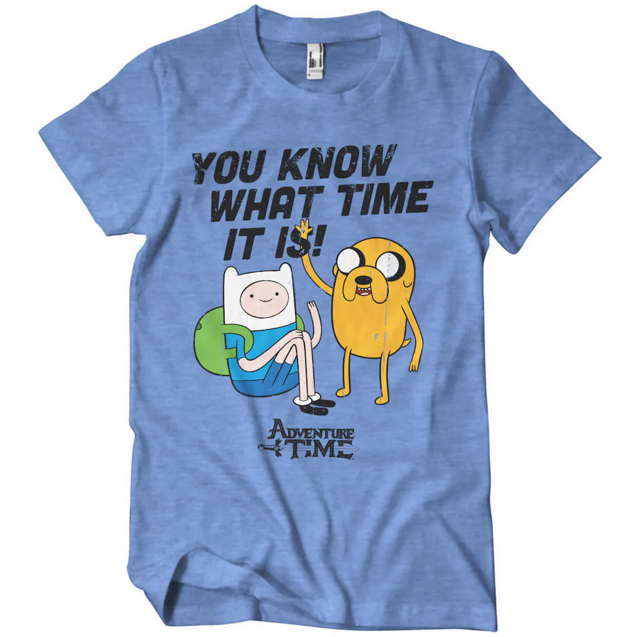 Adventure Time | Official Band T-Shirt | It's Adventure Time (blue) Collared T-Shirt Boat Neck A-Line