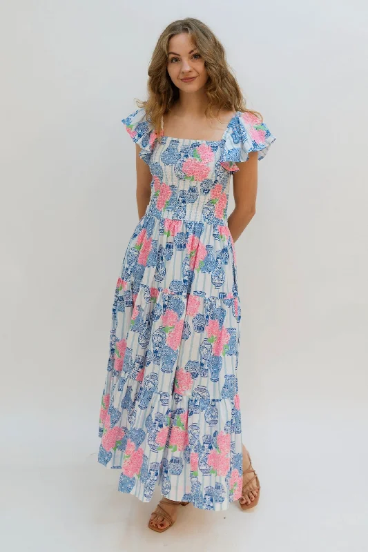 Asa Smocked Maxi Dress Comfortable Casual Maxi Dress