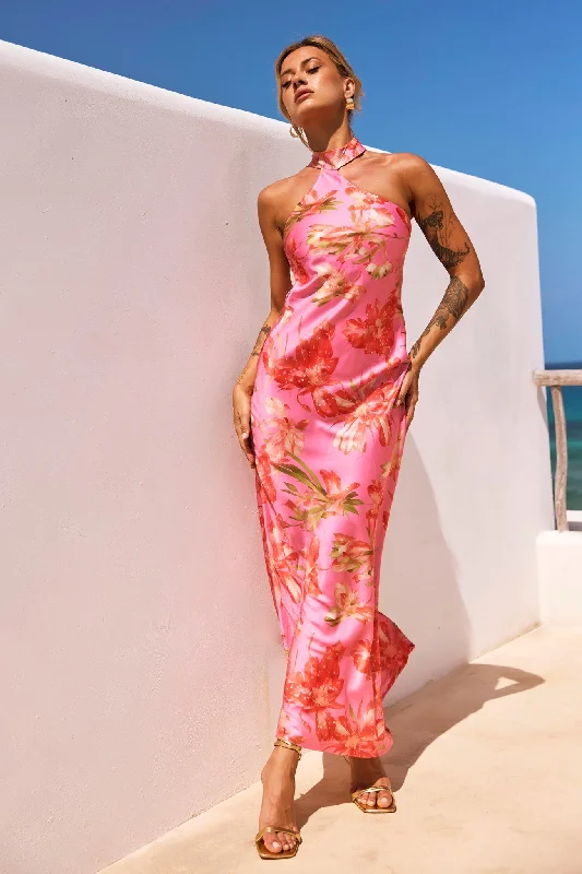 Dream On Georgia Maxi Dress - Pink Chic Sleeveless Maxi Dress