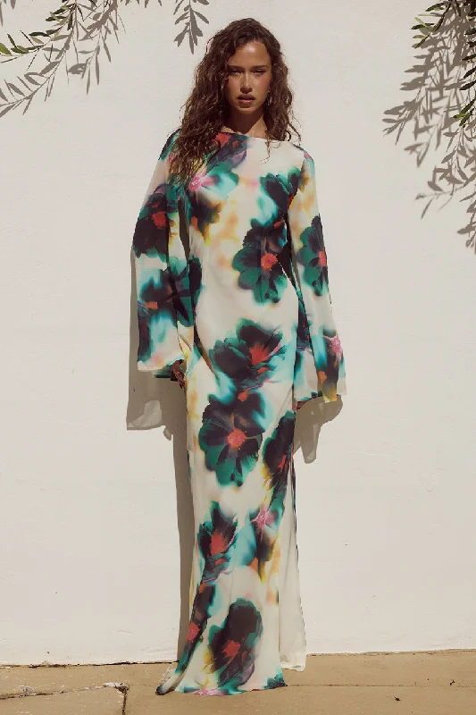 KIMBER MAXI DRESS - CAMILA PRINT Cozy Longline Maxi Dress