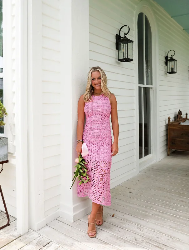 Loveless Maxi Dress - Pink Elegant Boho Maxi Dress