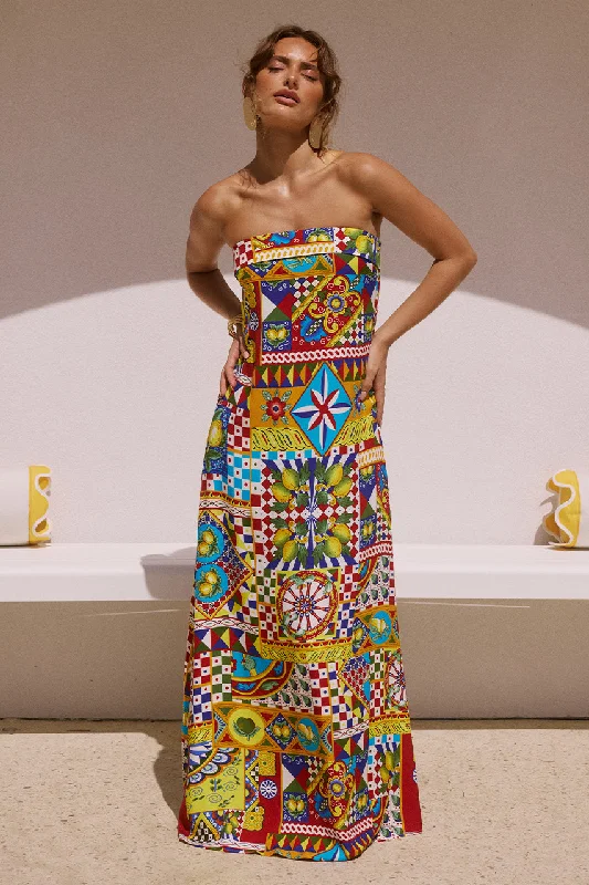 PHAEDRA MAXI DRESS - PHAEDRA PRINT Chic Sleeveless Maxi Dress