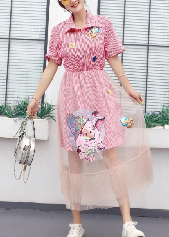 Elegant patchwork tulle cotton quilting clothes Tunic Tops pink plaid Maxi Dresses summer Comfortable Cotton Maxi Dress Elegant patchwork tulle cotton quilting clothes Tunic Tops pink plaid Maxi Dresses summer Comfortable Cotton Maxi Dress