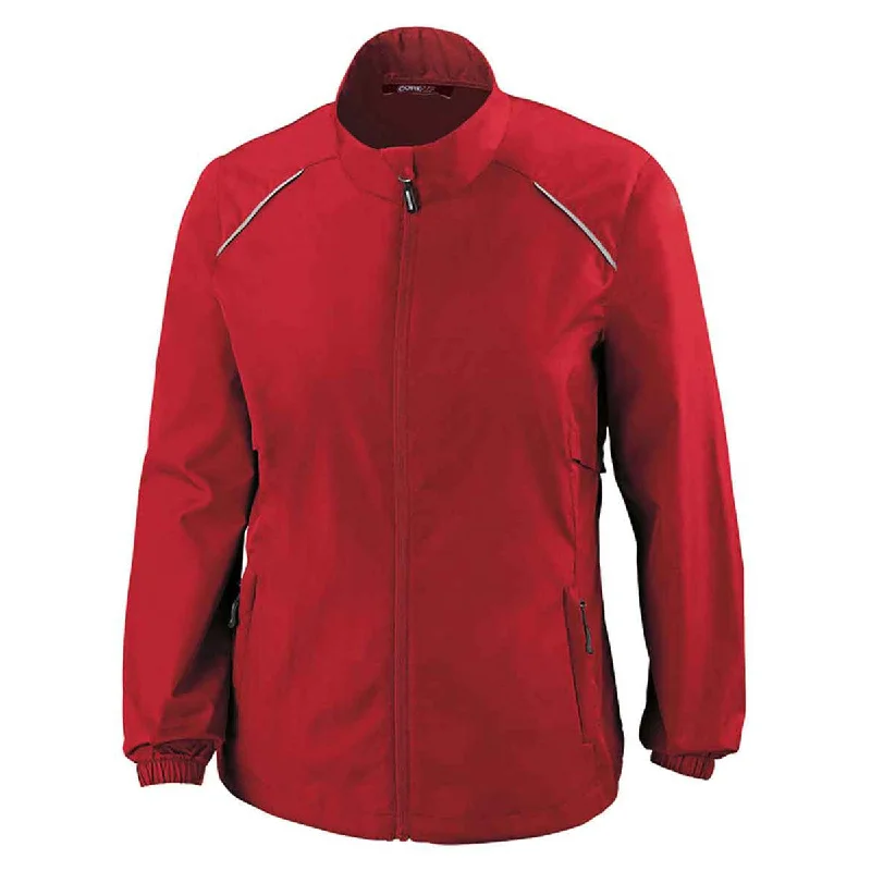 Core 365 Women's Classic Red Motivate Unlined Lightweight Jacket Mesh Jacket Canvas Jacket Denim Jacket