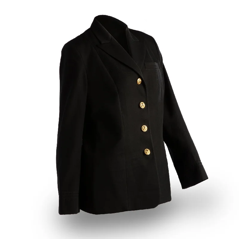 AS-IS NAVY Women Service Dress Blue Jacket - Gold Buttons Knit Jacket Woven Jacket Fleece Jacket