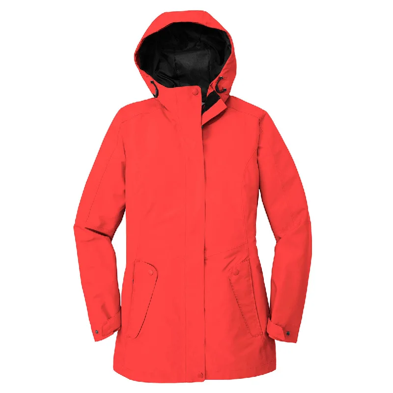 Port Authority Women's Red Pepper Collective Outer Shell Jacket Zippered Front Buttoned Front Snap Front