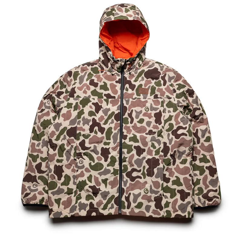 Malbon Golf Shelter Puffy Jacket - Camo Collared Jacket Crew Neck Jacket Turtle Neck Jacket