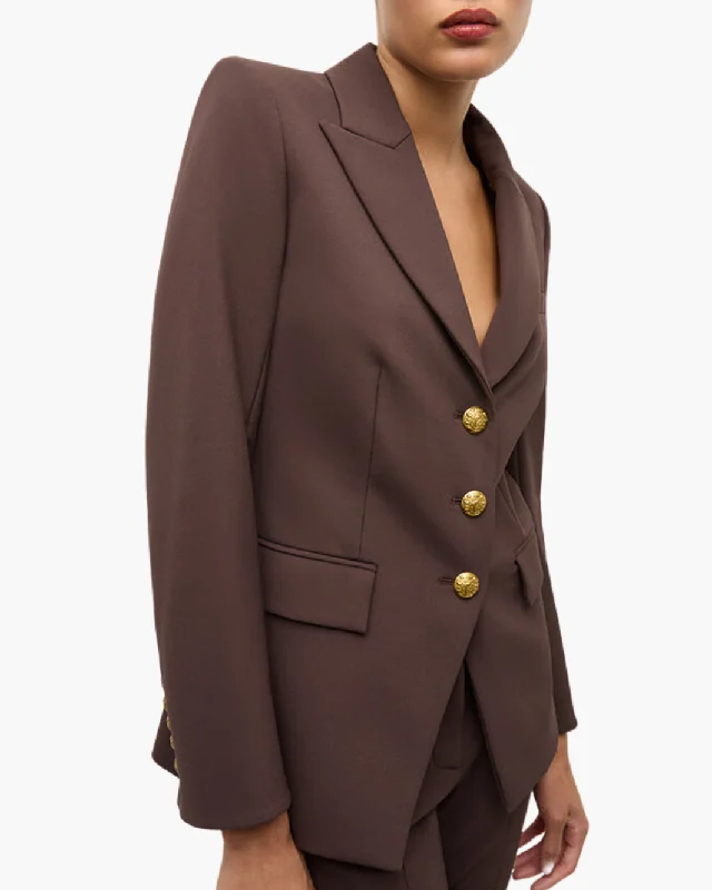 ORLANE DICKEY JACKET IN DARK CHOCOLATE Hoodie Zip-Up Jacket Button-Up Jacket