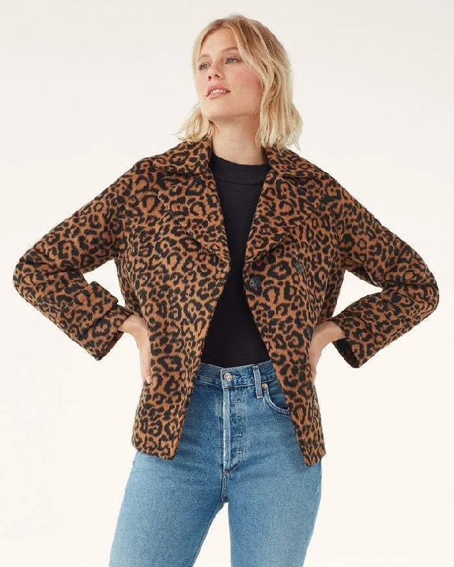 Splendid - Suki Leopard Jacket Faux Fur Jacket Real Fur Jacket Shearling Jacket