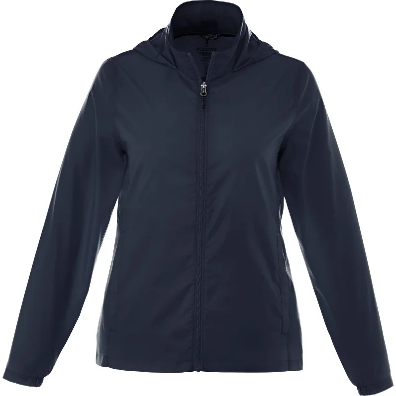 Elevate Women's Navy Darien Packable Jacket Mesh Jacket Canvas Jacket Denim Jacket