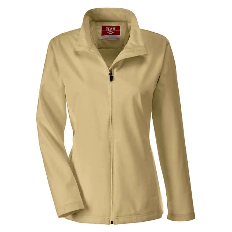 Team 365 Women's Sport Vegas Gold Leader Soft Shell Jacket Oversized Jacket Tailored Jacket Straight Jacket