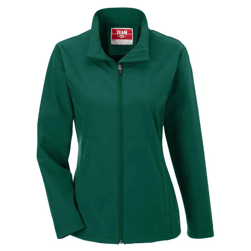 Team 365 Women's Sport Forest Leader Soft Shell Jacket Nylon Fabric Polyester Fabric Spandex Fabric