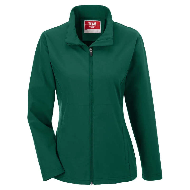 Team 365 Women's Sport Dark Green Leader Soft Shell Jacket Elasticated Jacket Padded Jacket Insulated Jacket