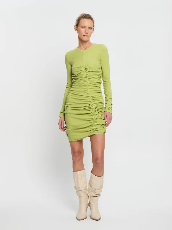 Amal Gathered Mini Dress Chic Puff Sleeve Mini Dress