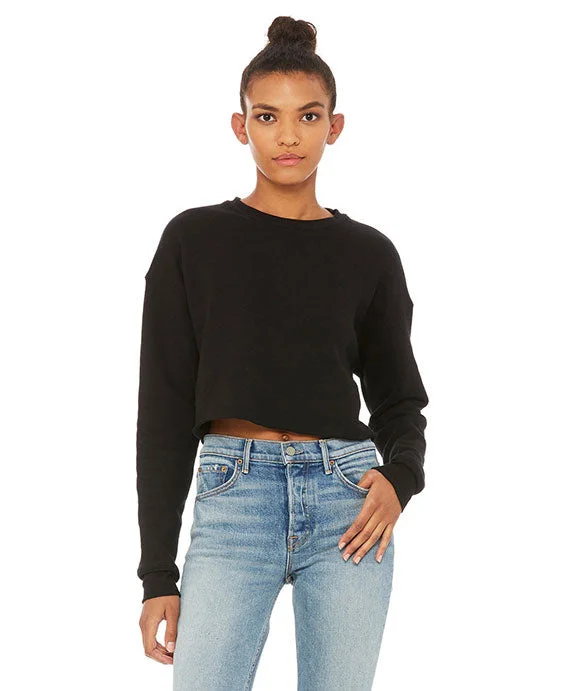 B7503 - Bella + Canvas Ladies Cropped Fleece Crewneck Sweatshirt Graphic T-Shirt Round Neck Polyester B7503 - Bella + Canvas Ladies Cropped Fleece Crewneck Sweatshirt Graphic T-Shirt Round Neck Polyester