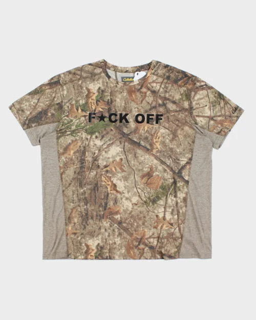 Rokit Originals Repurposed Vintage Edition F*ck Off Tee - XXL Asymmetrical Pockets Print Rokit Originals Repurposed Vintage Edition F*ck Off Tee - XXL Asymmetrical Pockets Print