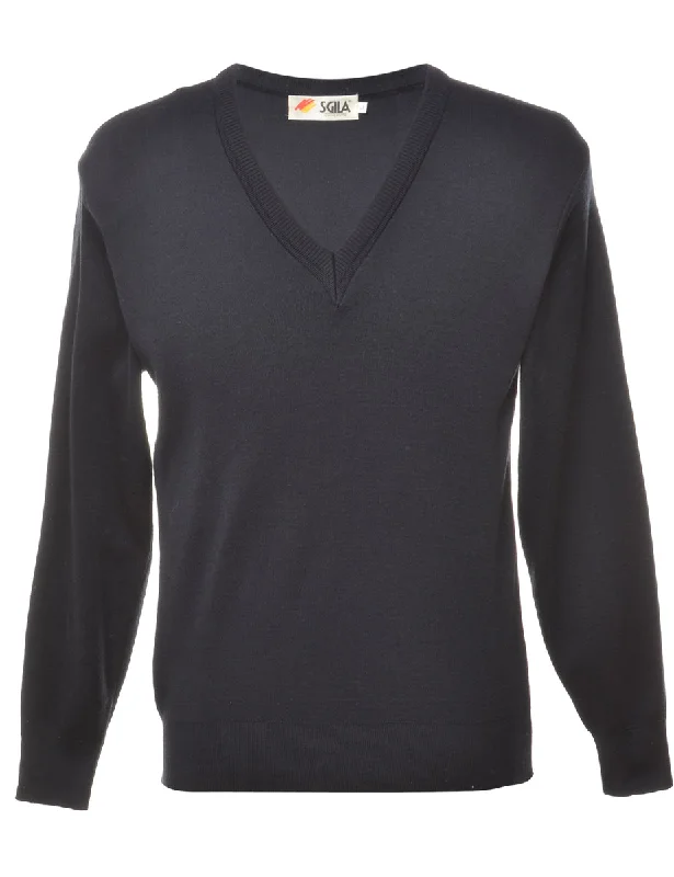 Long Sleeved Jumper - L Open Front Closed Front Wrap Front