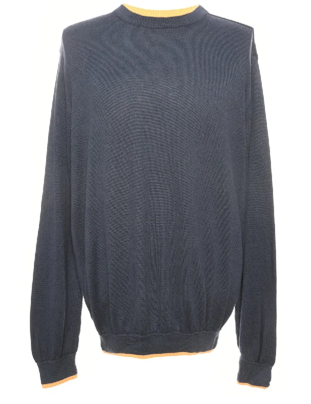 Long Sleeved Jumper - M Cashmere Blend Cotton Blend Poly Blend