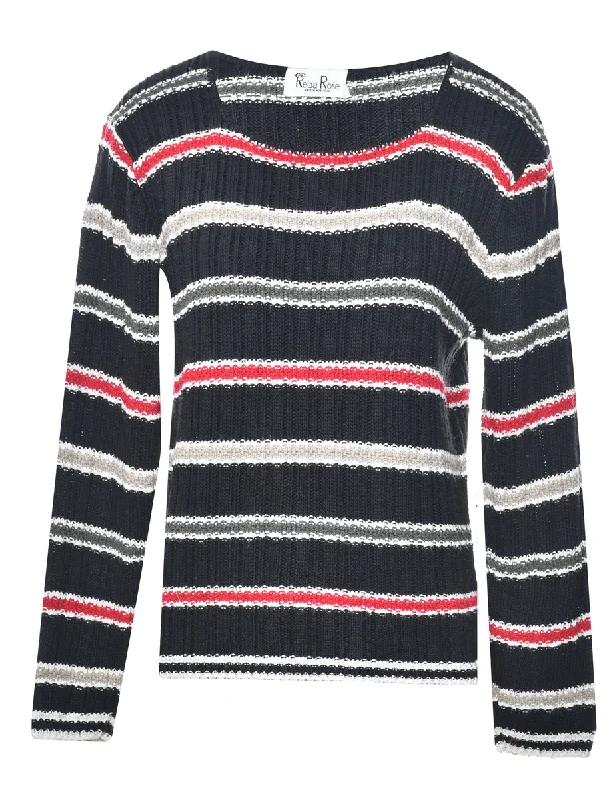 Striped Jumper - S Seamless Knitted Crochet