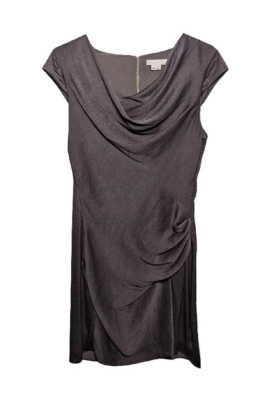 Cap Sleeve Cowl Neck Dress