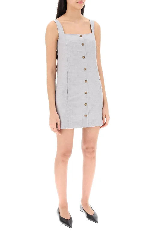 Loulou Studio Buttoned Pinafore Dress