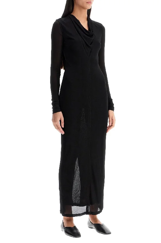 Toteme Long Dress With Draped Neckline