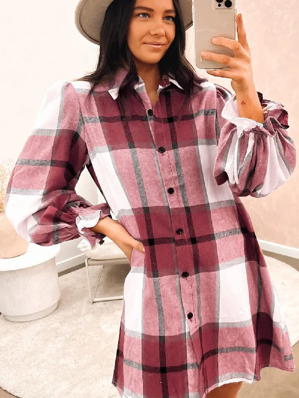 Charming Plaid Dress