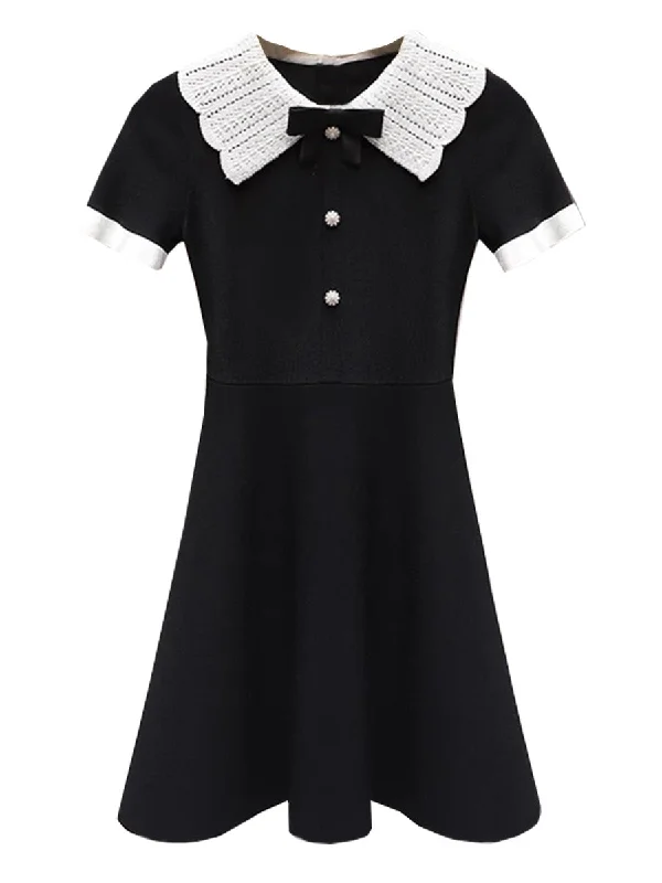 Doll Neck Knit Dress