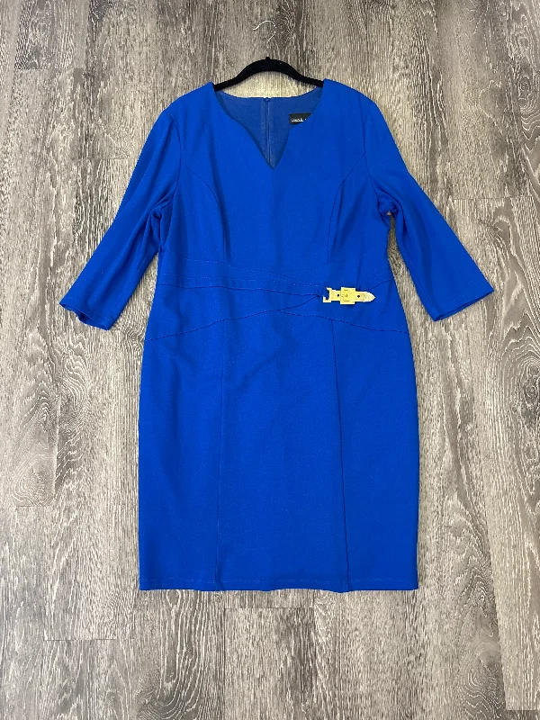 Frank Lyman Belt Waist V Neck Dress - Size 18