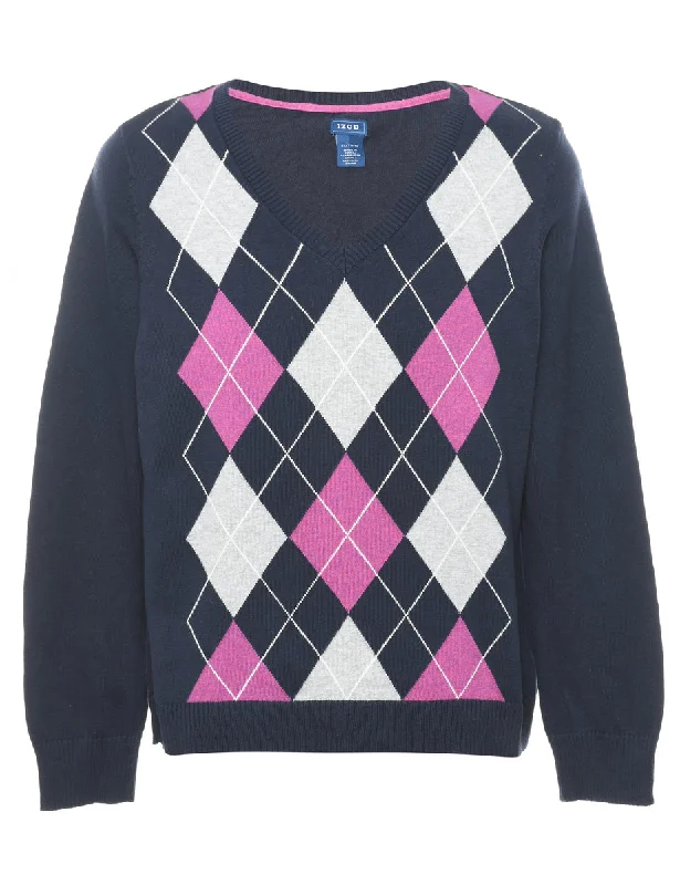 Izod Argyle Jumper - XL Chenille Brocade Lace