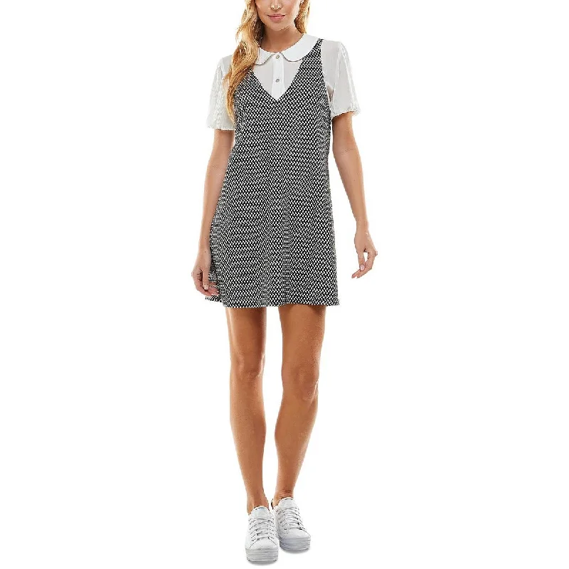 Kingston Grey Womens Juniors Blouse Jumper Two Piece Dress