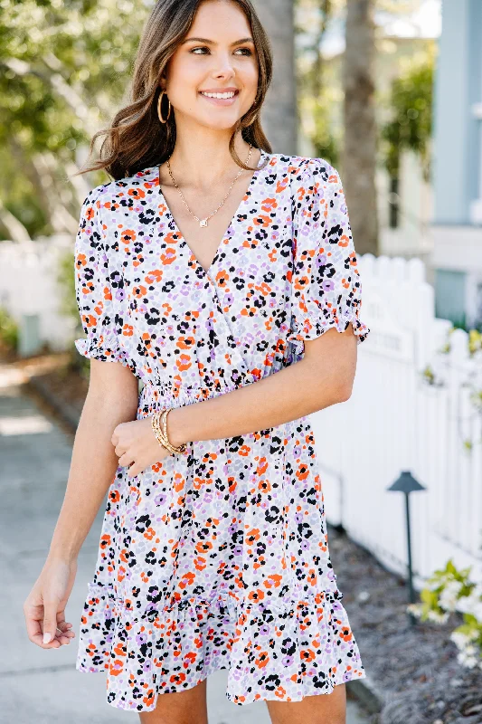 Make You Happy Blue Leopard Dress