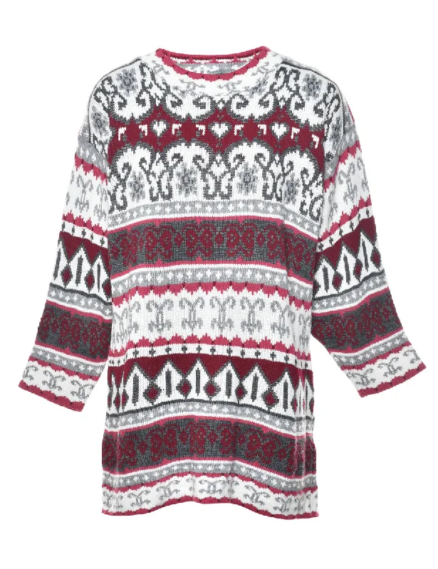 Multi-colour Jumper - M Sweater Knitwear Pullover