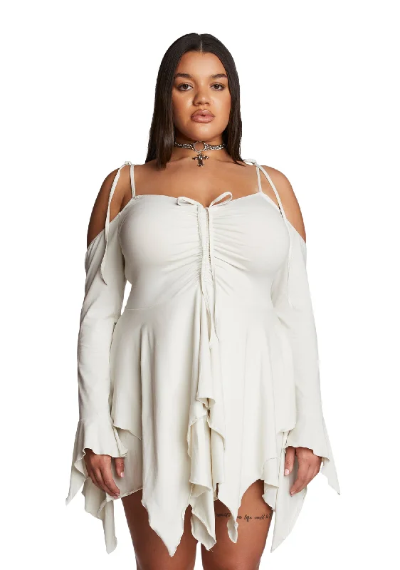 Plus F is For Fairies® Handkerchief Dress - Ivory
