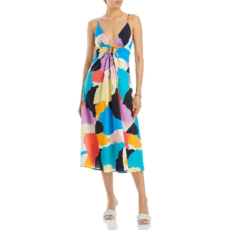Rails Womens Colorblock Spaghetti Straps Wear To Work Dress