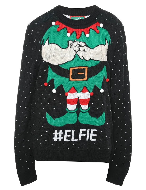 Santa Claus Christmas Jumper - M Stylish Fashionable Trendy