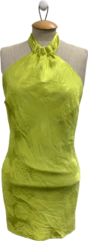 SLA Green Muse Halterneck Dress UK XXS