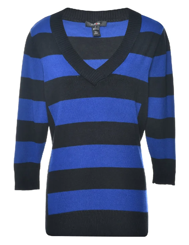 Striped Jumper - L Slim Fit Regular Fit Oversized