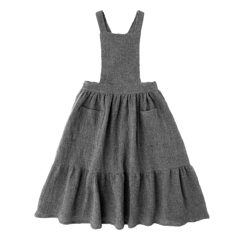 TOC Grey Gauzed Pinafore Jumper Thin Thick Dense