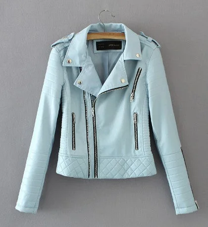 New Fashion Women winter Spring Autumn Soft Faux Leather Jackets Lady Zippers Coats Black Faux Fur Fabric Real Fur Fabric Shearling Fabric New Fashion Women winter Spring Autumn Soft Faux Leather Jackets Lady Zippers Coats Black Faux Fur Fabric Real Fur Fabric Shearling Fabric